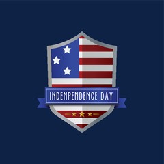 USA Independence day label