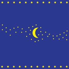 Fototapeta premium Stars and moon
