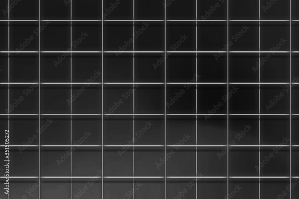 Wall mural gray grid line pattern on a black background