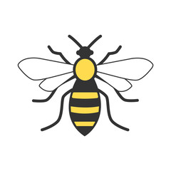 Bee icon in trendy style design. graphic illustration. Suitable for website design, logo, app, and ui. Editable stroke.