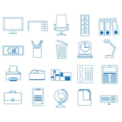 set of office icons