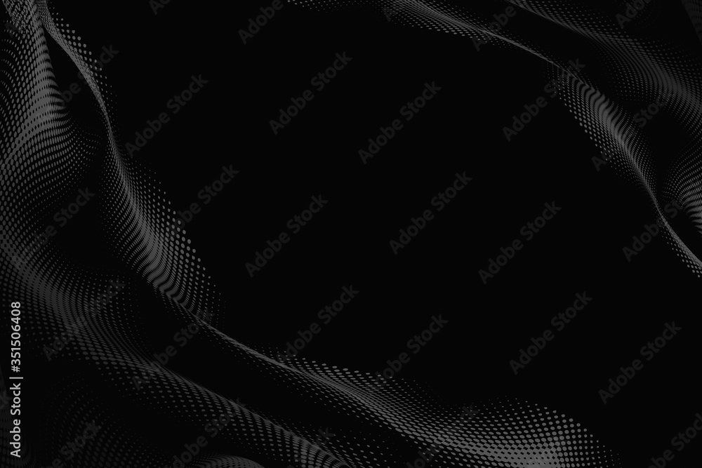 Canvas Prints halftone pattern on a black background