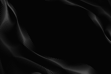 Halftone pattern on a black background