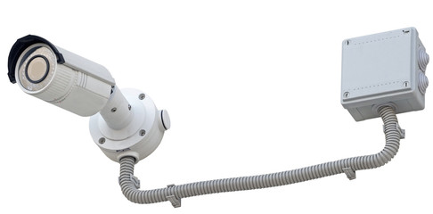 Spherical IP security camera on white