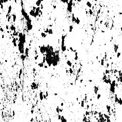 Grunge background black and white. Texture of chips, cracks, scratches, scuffs, dust, dirt. Dark monochrome surface. Old vintage vector pattern
