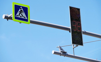 traffic light and road sign