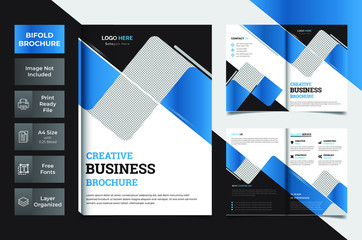 Corporate bifold brochure template design