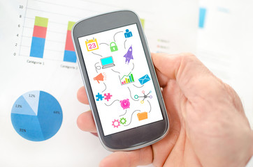 Marketing strategy concept on a smartphone