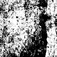 Grunge background black and white. Texture of chips, cracks, scratches, scuffs, dust, dirt. Dark monochrome surface. Old vintage vector pattern