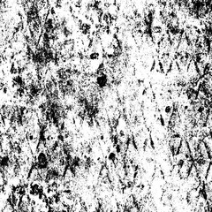 Grunge background black and white. Texture of chips, cracks, scratches, scuffs, dust, dirt. Dark monochrome surface. Old vintage vector pattern