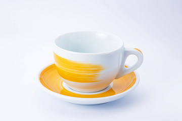 tea cup on a white background
