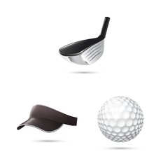 collection of golf equipment