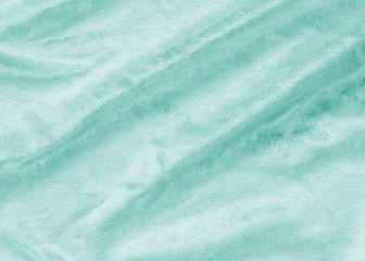 Teal blue velvet background or velour flannel texture made of cotton or wool with soft fluffy...