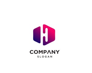Letter H Modern Creative Logo Design Template