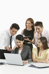 Fototapeta premium Business people working together on the laptop