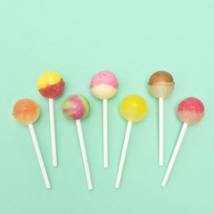 Colorful Lollipop Candy On Stick
