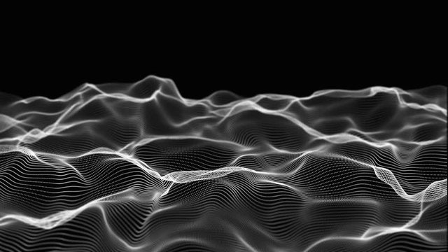 FRAKTAL DINAMIK WELLE. MATRIX EFFEKT HINTERGRUND VIDEO.