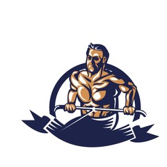 bodybuilder pulling cable extension poster