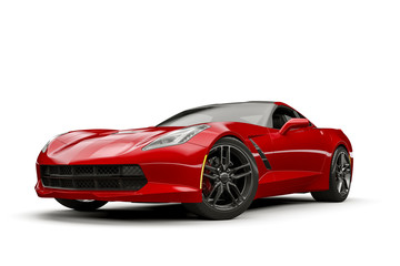 Obraz na płótnie Canvas 3d render of modern sport car