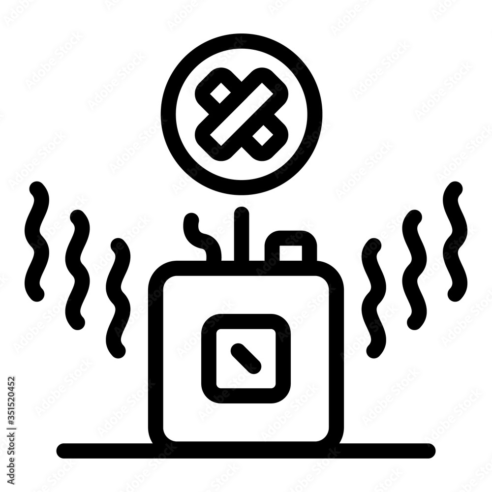 Poster radio wave device icon. outline radio wave device vector icon for web design isolated on white backg