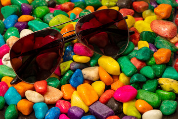 Beautiful Sunglasses on Colour stone