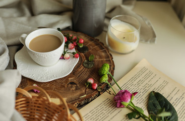 morning coffee and various cozy little things