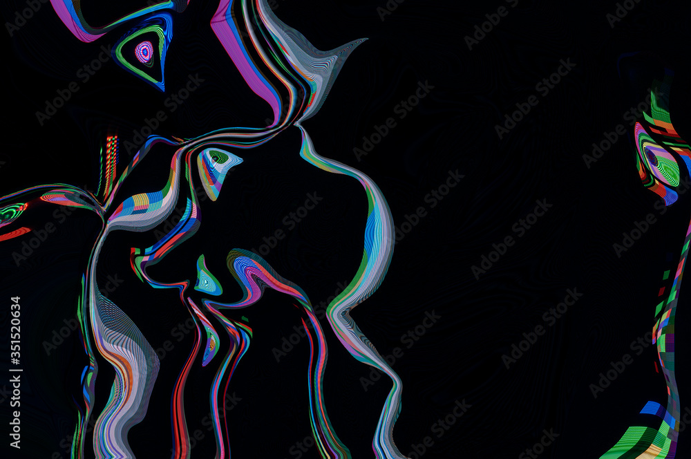 Poster abstract digital pattern / abstract minimalistic background of a digital pattern.