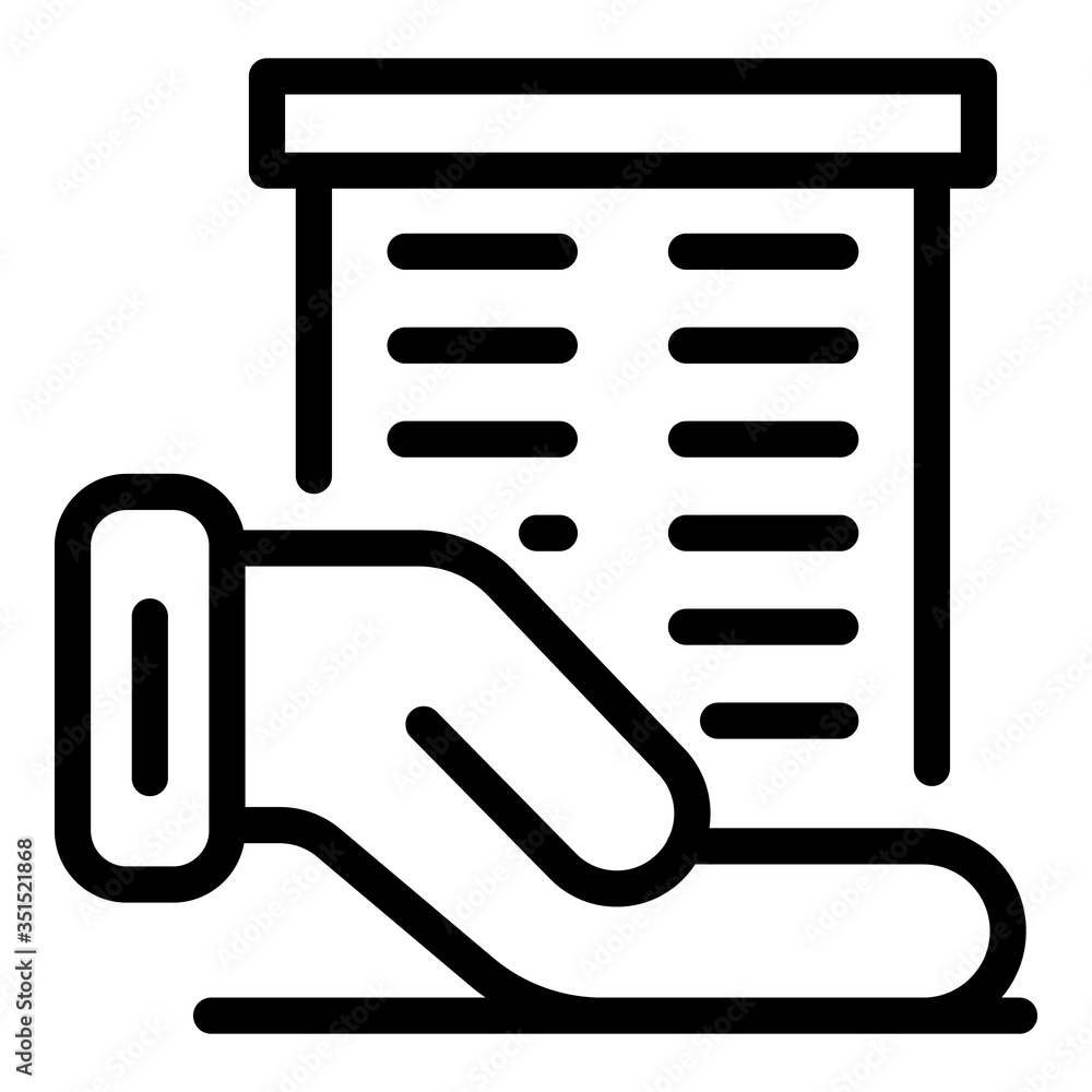 Poster guard office building icon. outline guard office building vector icon for web design isolated on whi