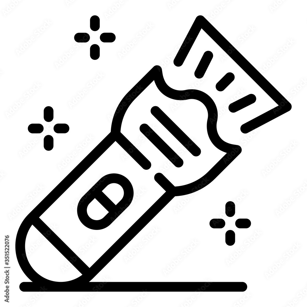 Poster guard flashlight icon. outline guard flashlight vector icon for web design isolated on white backgro