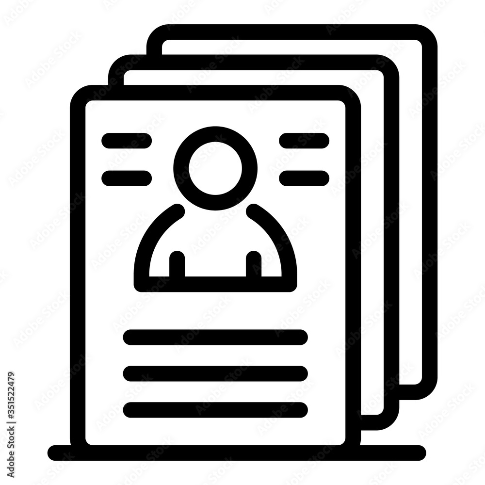 Poster personal guard cv icon. outline personal guard cv vector icon for web design isolated on white backg