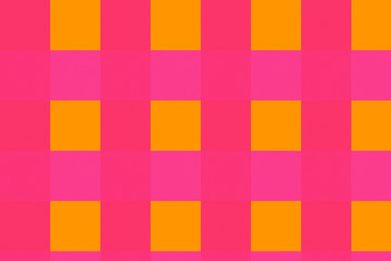 Abstract with yellow squares on pink background