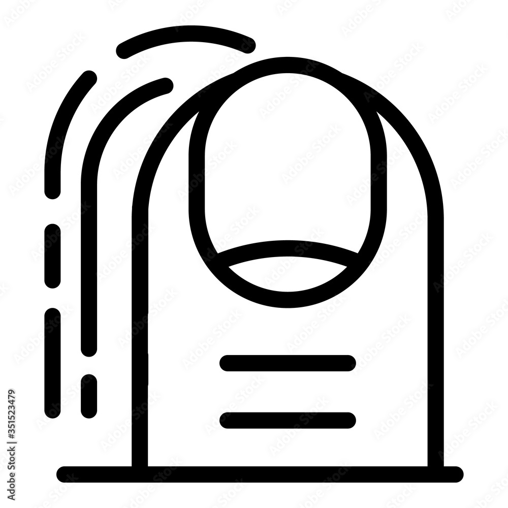 Poster fingerprint security icon. outline fingerprint security vector icon for web design isolated on white