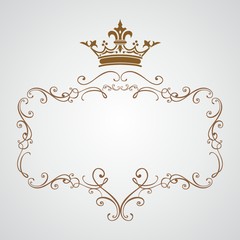 decorative frame with crown