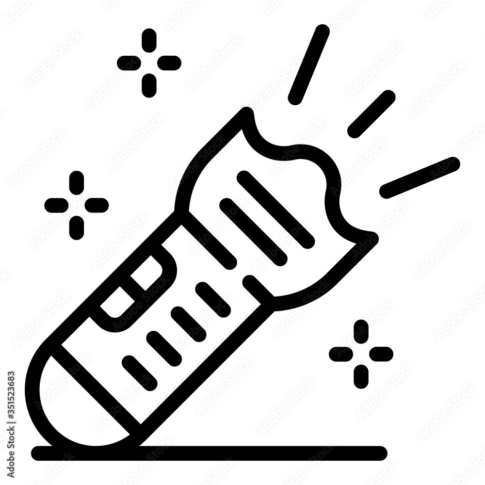 Poster policeman flashlight icon. outline policeman flashlight vector icon for web design isolated on white