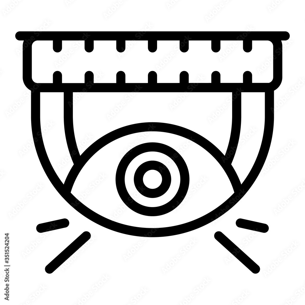 Aufkleber security indoor camera icon. outline security indoor camera vector icon for web design isolated on w