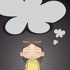 annoyed girl thinking