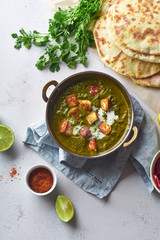 Vegetarian palak paneer