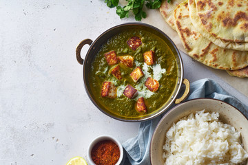 Vegetarian palak paneer