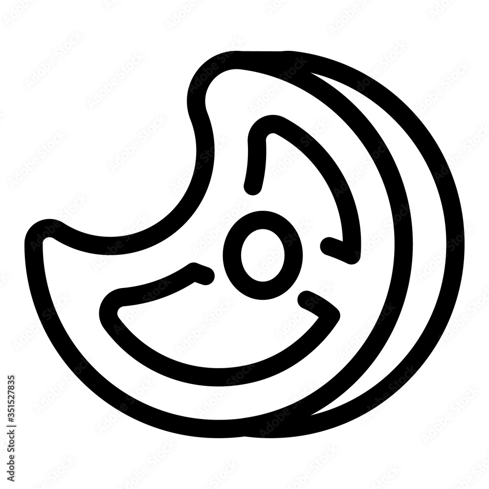Poster pork steak icon. outline pork steak vector icon for web design isolated on white background