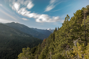 Landscape of Parc Natural Comunal de les Valls del Comapedrosa national park in Andorra