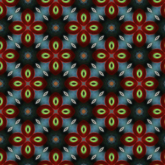 colorful abstract seamless pattern with flowers