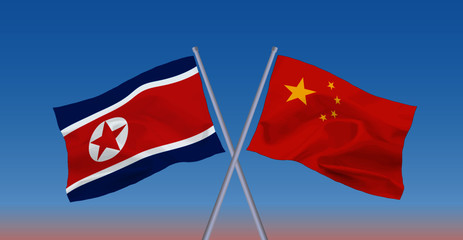 中朝国旗