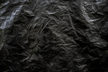 texture of black Garbage bag