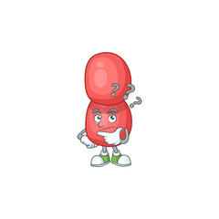 mascot design concept of neisseria gonorrhoeae with confuse gesture