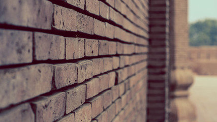 Brown brick walls in the city of pakistan