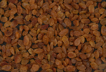 Organic Raisins, yellow is the highest grade. Delicious background or wallpaper.