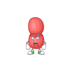 Neisseria gonorrhoeae cartoon drawing style with angry face