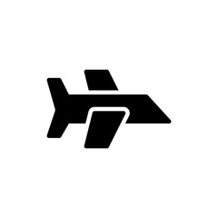 airplane glyph icon