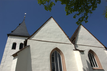 Fototapeta premium Facade of a old village church in Kalletal-Talle 