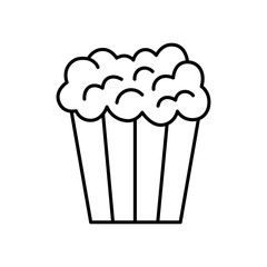 Popcorn line icon vector isolated template On white background
